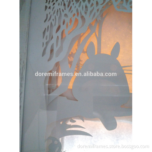 hot sale Custom paper cut led light shadow advertising box manufacturer
